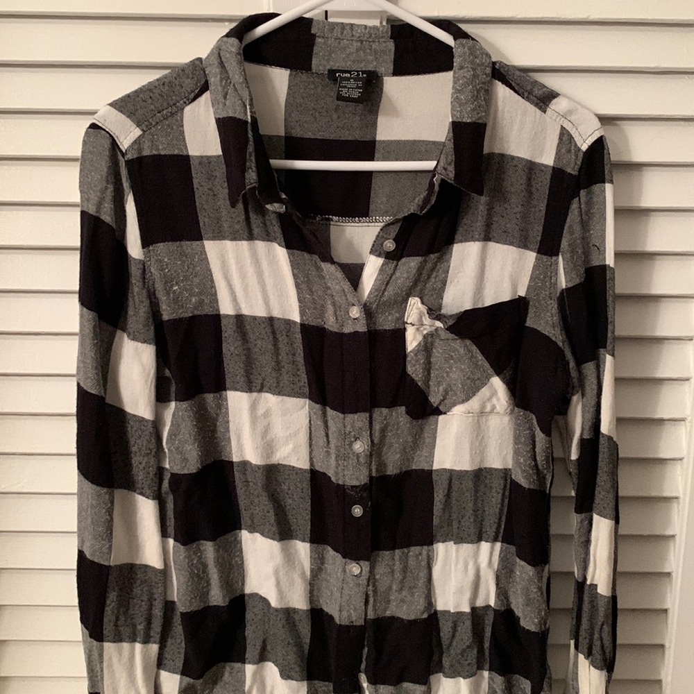 Long sleeved button down flannel